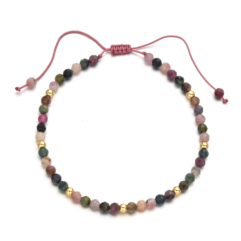 Yoga Fitness Tracker - 3mm turmalina contas trançadas pulseira diy