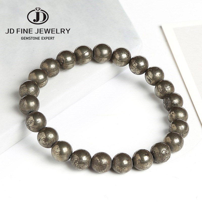 Yoga Fitness Tracker - JD Natural Pirite Bead pulseiras mulheres