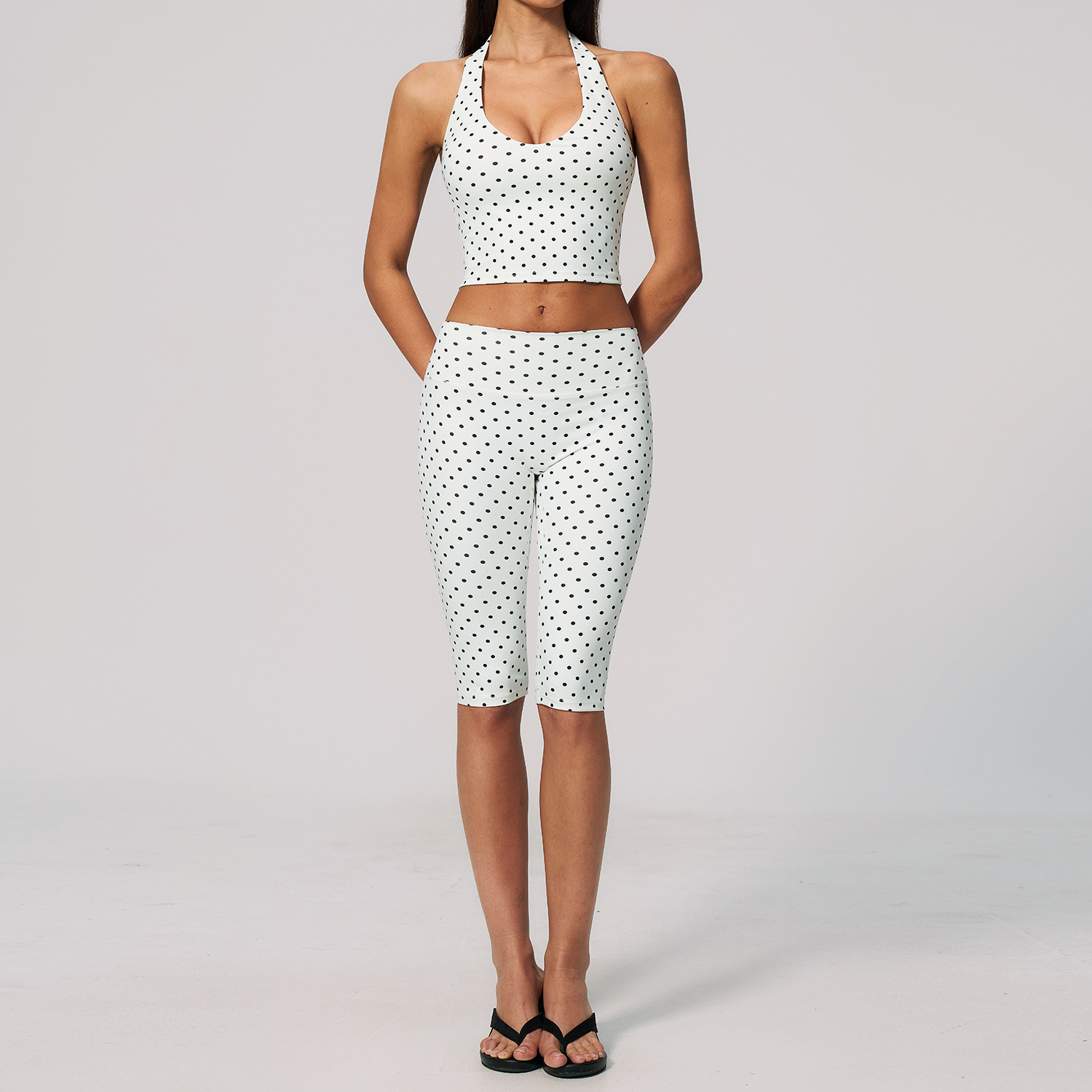 Yoga Fitness Fit Club - Conjunto Feminino Elegante de Top Cropped