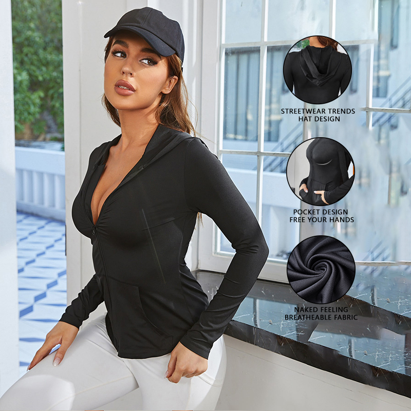 Casaco feminino preto justo, r - Fitness Yoga & Kickfit avaliação e preço