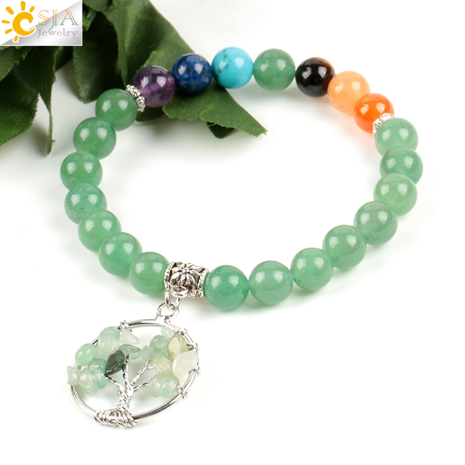 CSJA 7 Chakras Pedras Naturais - Yoga Fitness Tracker avaliação e preço