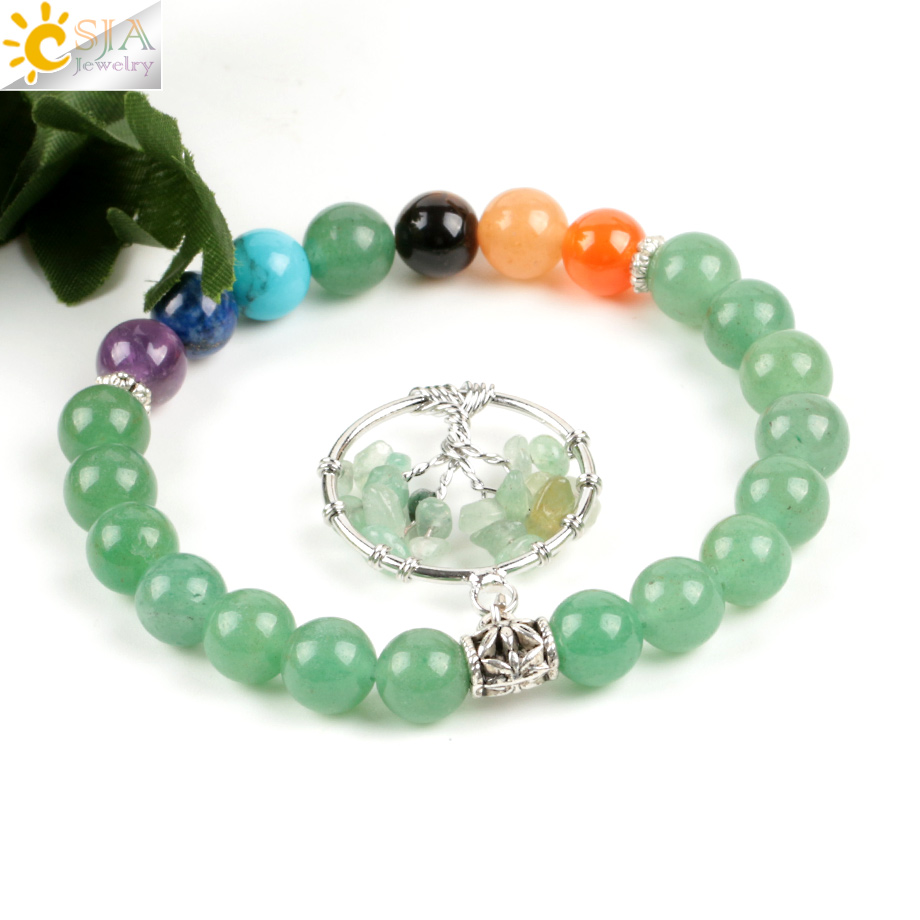 CSJA 7 Chakras Pedras Naturais - Yoga Fitness Tracker avaliação e preço