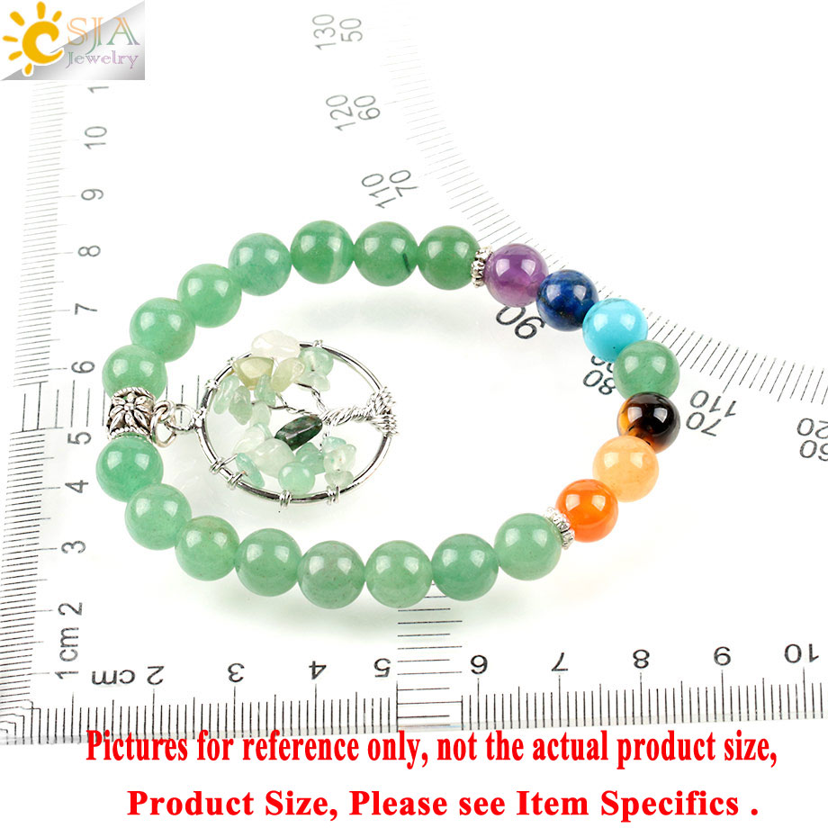 CSJA 7 Chakras Pedras Naturais - Yoga Fitness Tracker avaliação e preço
