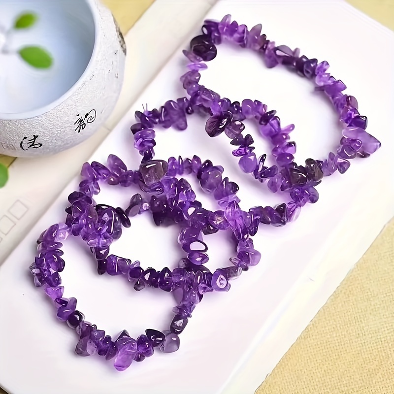 3 Pçs/set Pedra Natural Ametis - Yoga Fitness Tracker avaliação e preço