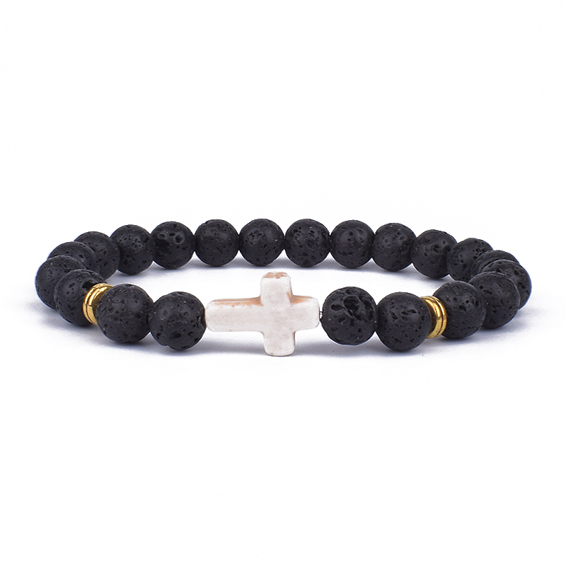 Jesus cruz pulseira para homen - Yoga Fitness Tracker avaliação e preço