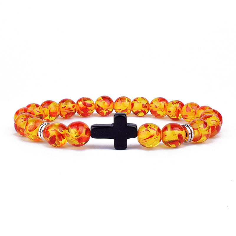 Jesus cruz pulseira para homen - Yoga Fitness Tracker avaliação e preço