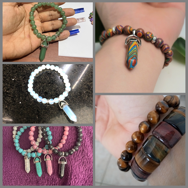 Natural Tiger Eye Pedra Pulsei - Yoga Fitness Tracker avaliação e preço