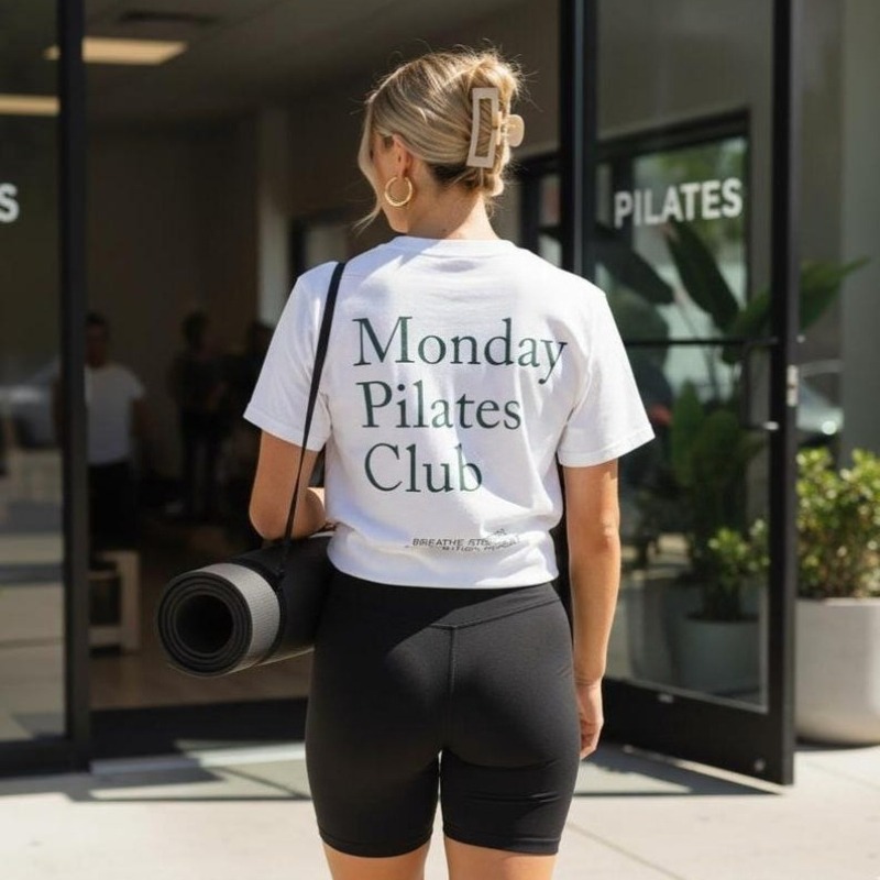 Camiseta para Pilates, Camiset - Yoga Fitness Fit Club avaliação e preço